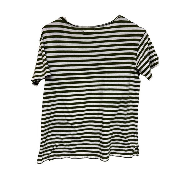 Madewell Softfade Women's Tee Shirt Oversized Pocket Cahita Stripe Green XXS - Picture 5 of 10